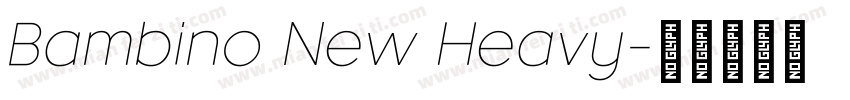 Bambino New Heavy字体转换